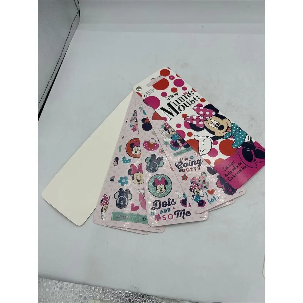 Shopkins And Disney Minnie Mouse 6 Unique Sticker Sheets Per Pack